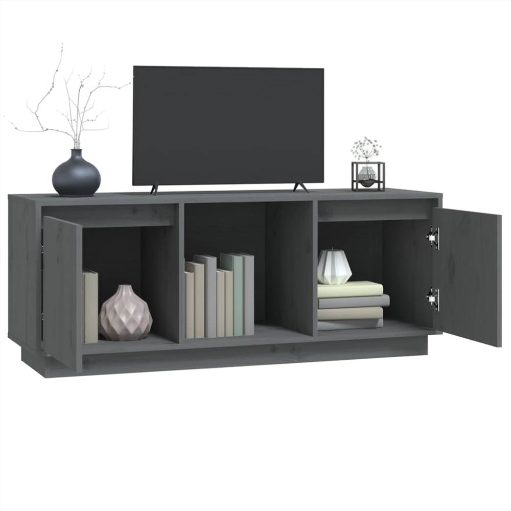 TV Grey 110.5x35x44 cm Solid Wood Pine