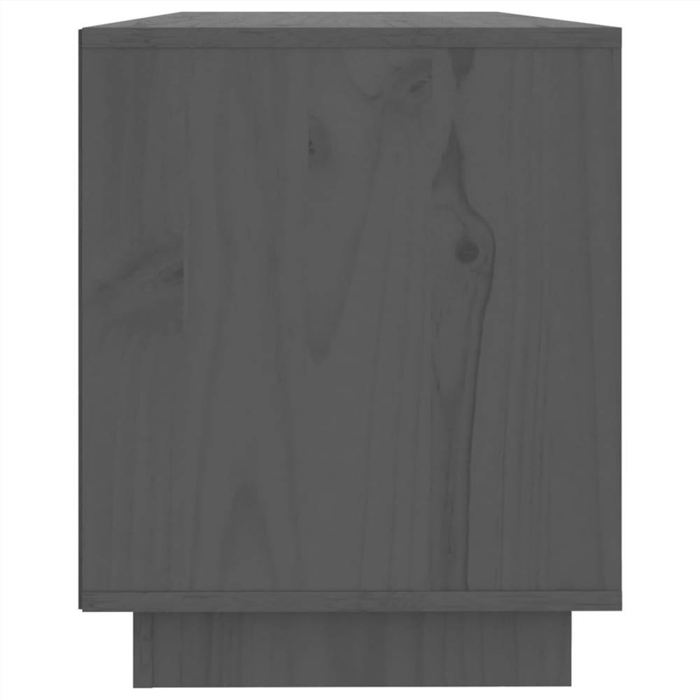 TV Cabinet Grey 110.5x35x44 Cm Solid Wood Pine 11 TV Cabinet Grey 110.5x35x44 cm Solid Wood Pine