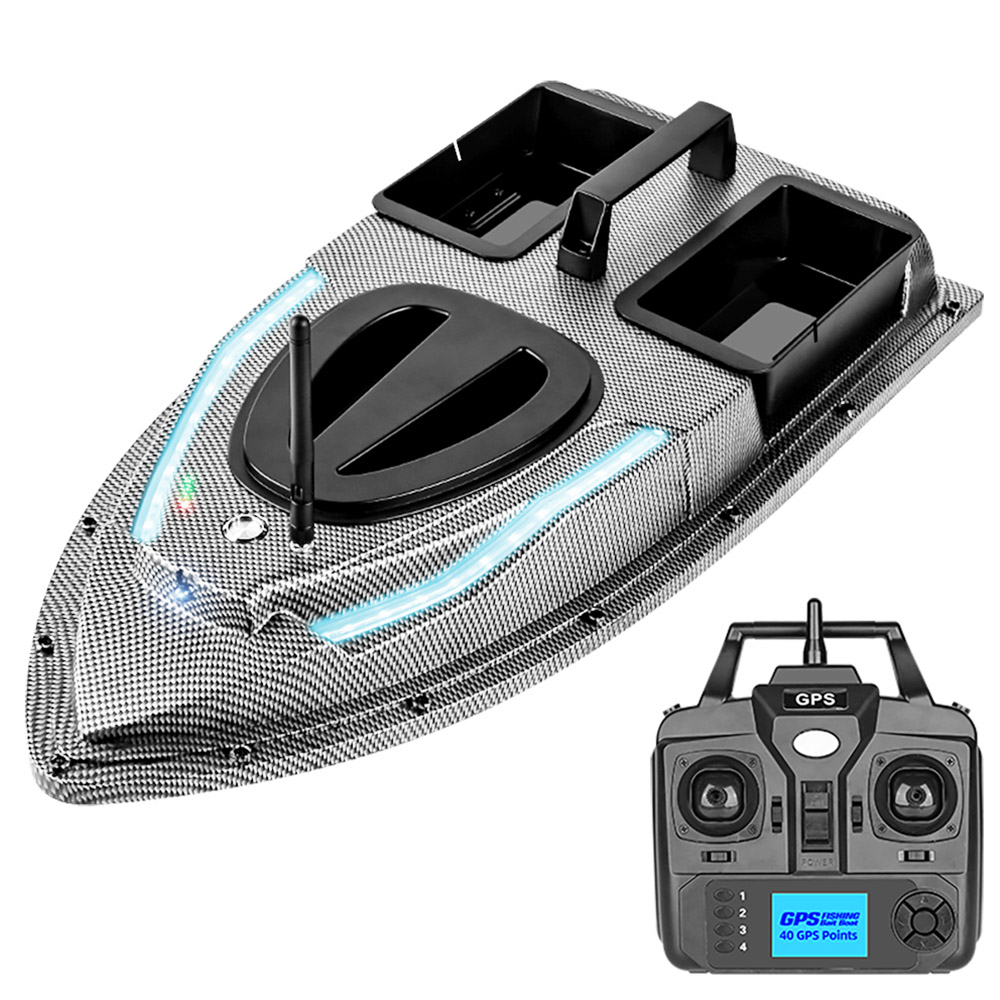 Flytec V900 500M intelligens csali csónak 40 pontos GPS LCD kijelző RC csali etető horgászcsali csónak EU csatlakozó