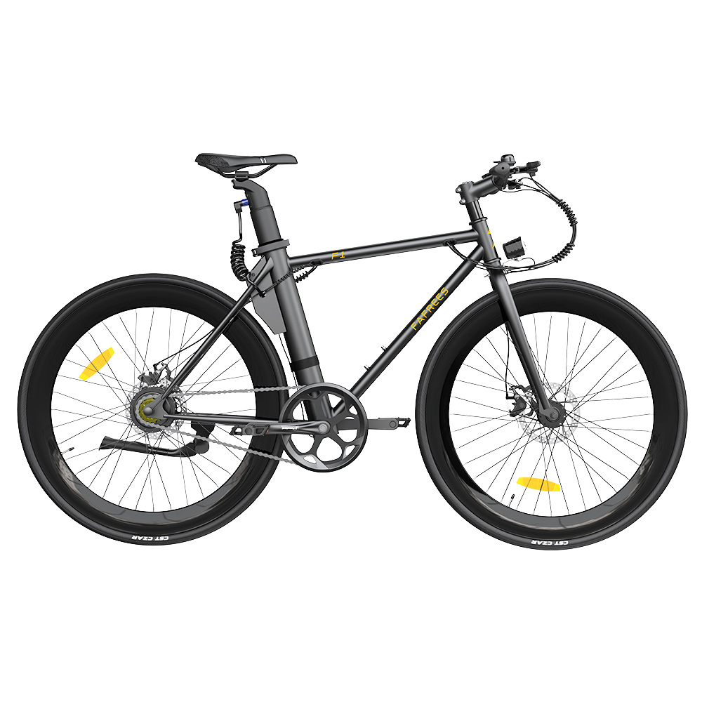 FAFREES F1 elektrische fiets 250W borstelloze motor 25km / u Max snelheid 9Ah batterij Shimano 7-speed transmissie - zwart