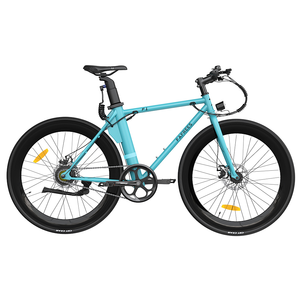 FAFREES F1 Electric Bike 250W Brushless Motor 25km/h Max Speed 9Ah Battery Shimano 7-Speed Transmission - Blue