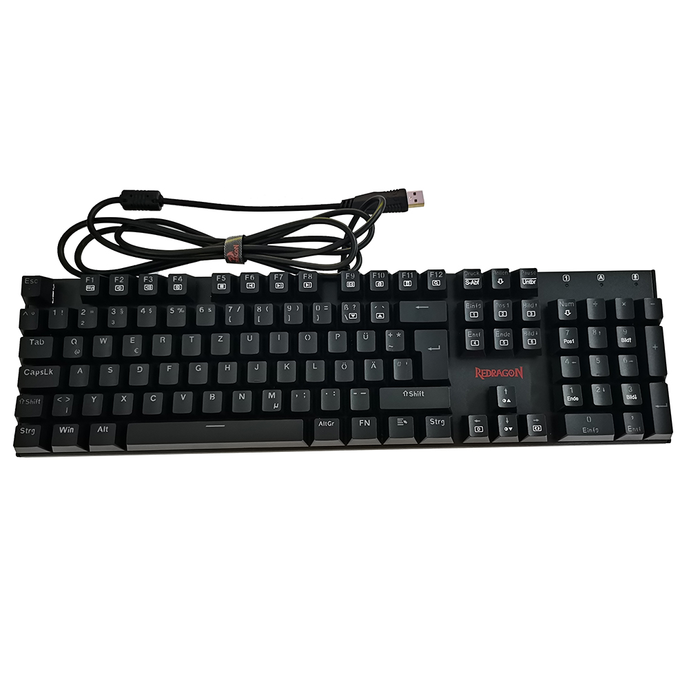 Redragon 105Key Mechanical Keyboard RGB Backlit German Layout