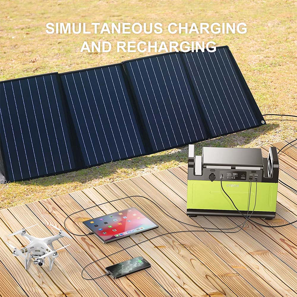 CTECHi GT1500 1500W 1210Wh Portable Power Station + 120W Solar Panel