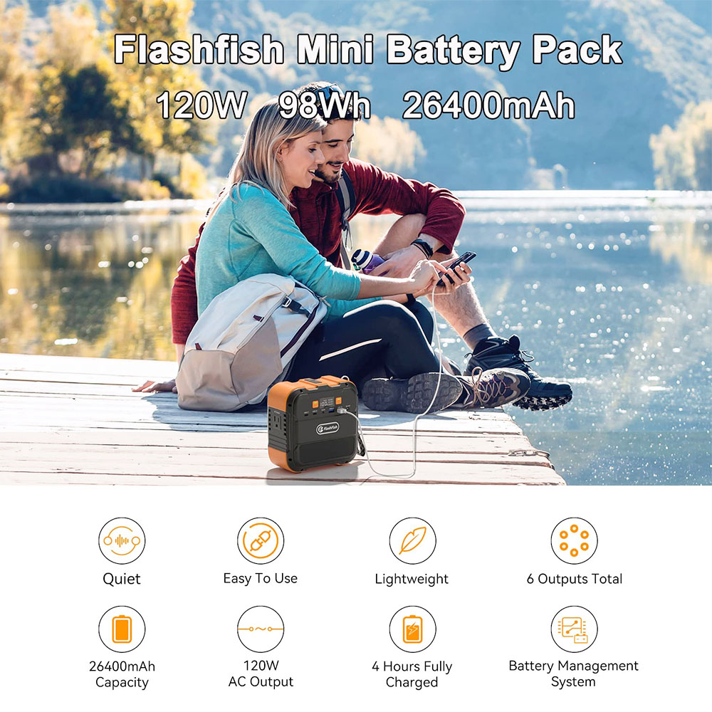 Centrale électrique FlashFish A101 - 240W 98Wh - Portable Solaire Ultra Légère - Neuve