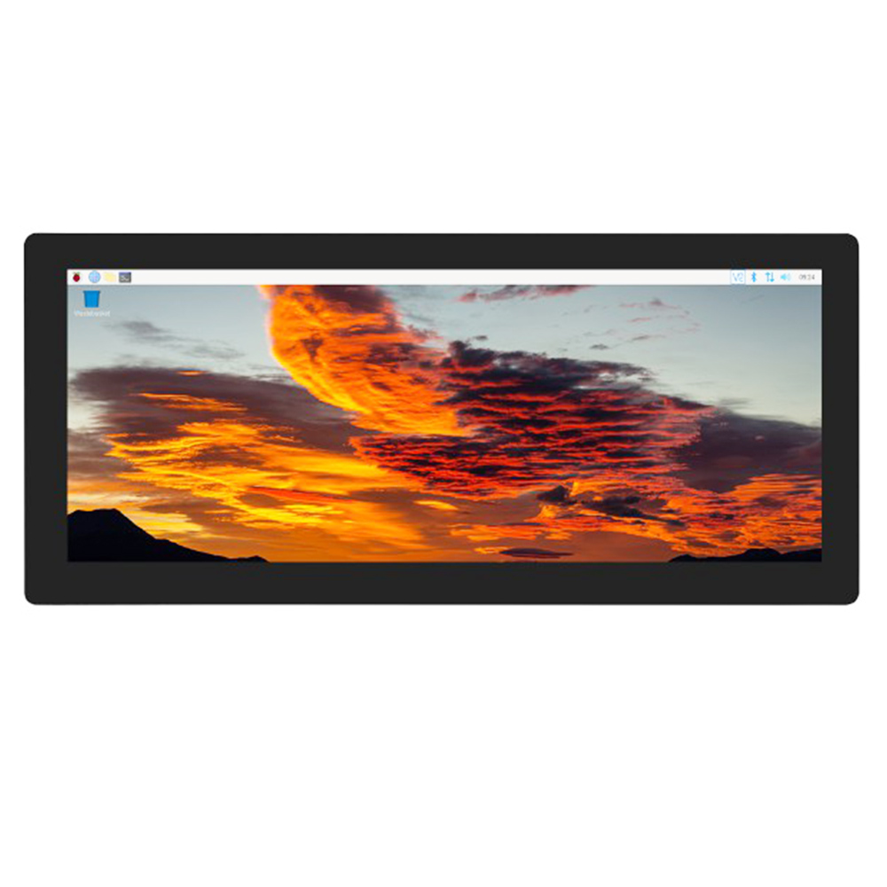 Waveshare 12.3-inch capacitief touchscreen LCD 1920 x 720 HDMI IPS-paneel van gehard glas