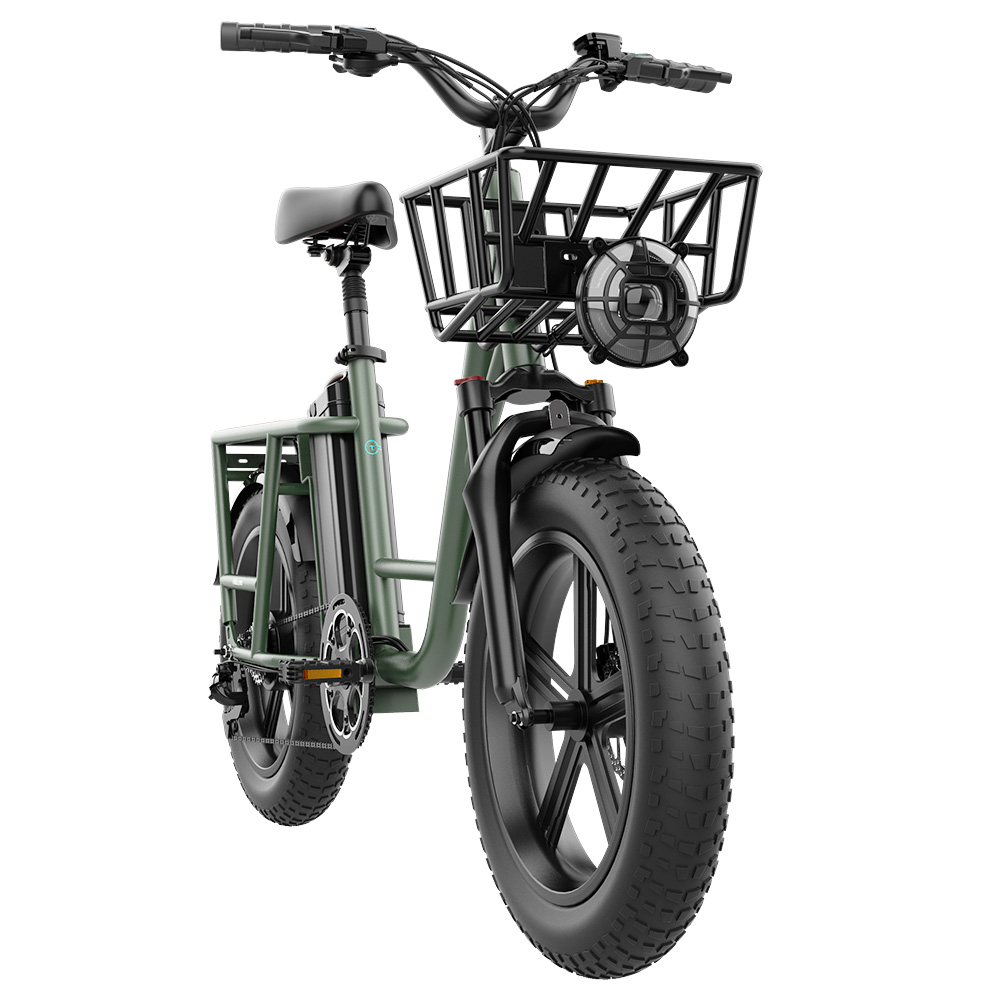 Fiido T1 Cargo Electric Bike 20 Inch 50km H 48v 20ah 750w Motor Green