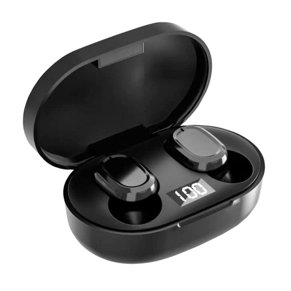 Cuffie intrauricolari stereo sportive F6S TWS Bluetooth 5.2 per sport nero