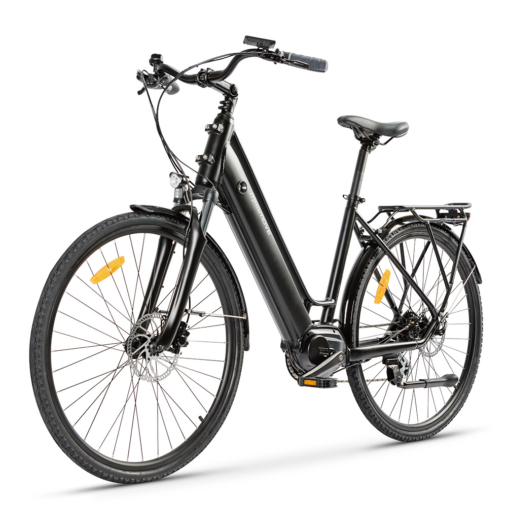 MAGMOVE CEH55M 28 Inch City Electric Bike Bafang Mid-Drive 250W Motor 25Km/h Speed 36V 13Ah LISHEN Detachable Battery 100KM Max Range 150KG Load Double Disc Brakes Shimano 8-Speed Gear Front Shock Absorption - Step Thru