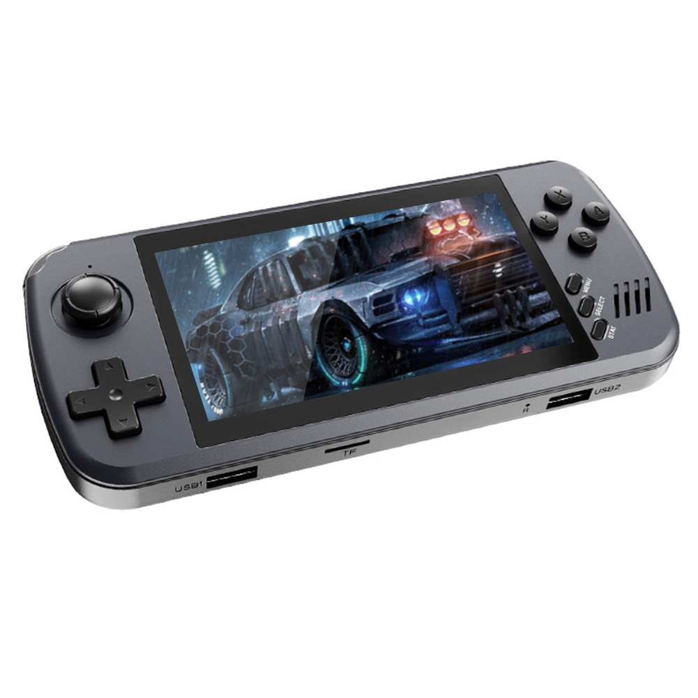 POWKIDDY X45 Handheld Game Console 4.5 Inch IPS Screen Retro Video Game Player Linux System 32GB TF Card Black