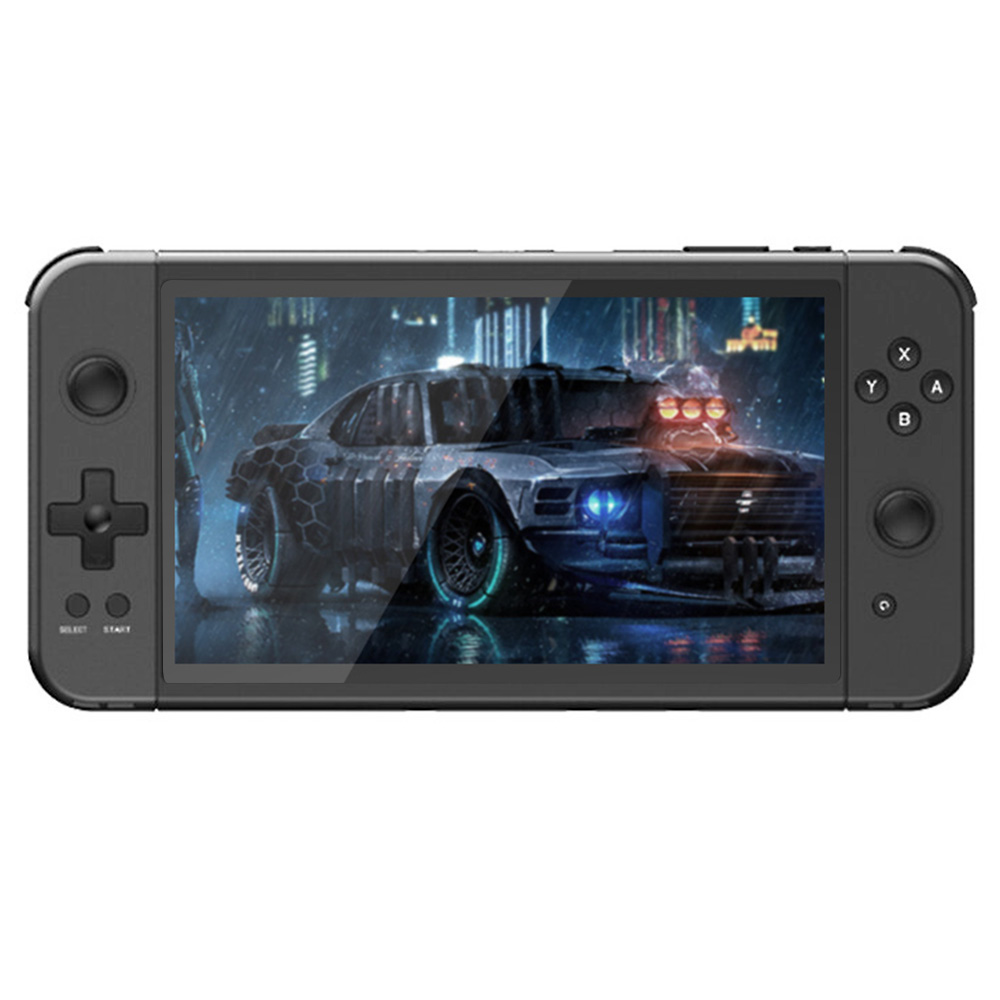 POWKIDDY X70 Handheld Game Console 7.0 Inch IPS Screen Retro Video Game Player Linux System 64GB TF Card Black