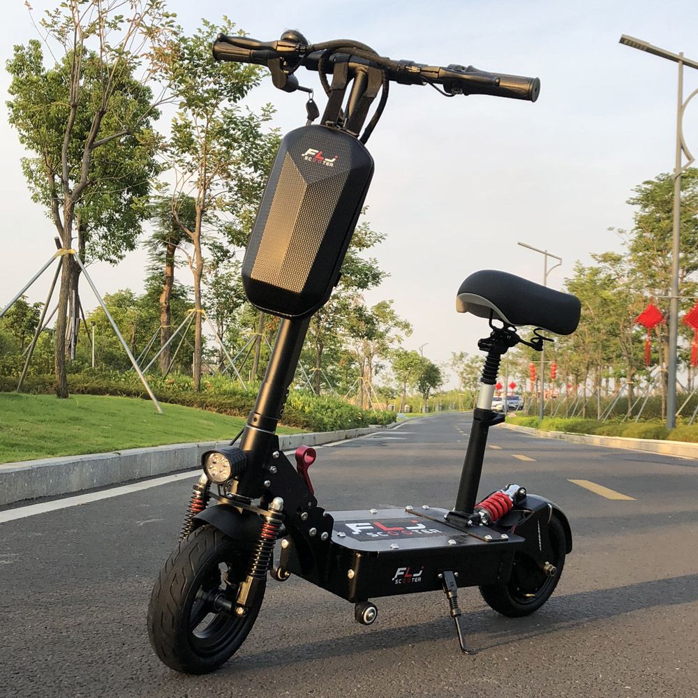 FLJ SK1 1200W Motor Electric Scooter 10 Inch 35AH 45km/h with Seat