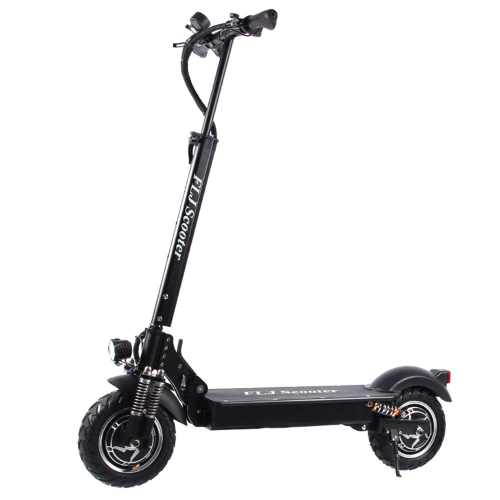 FLJ T11 1200W*2 Dual Motors Electric Scooter 10&#39;&#39; Tire 52V LG 30Ah Battery for 90-120km Range without Seat