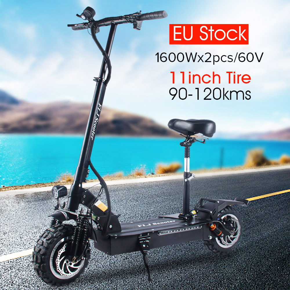 FLJ T113 11inch 2*1600W Dual Motors Electric Scooter With Seat