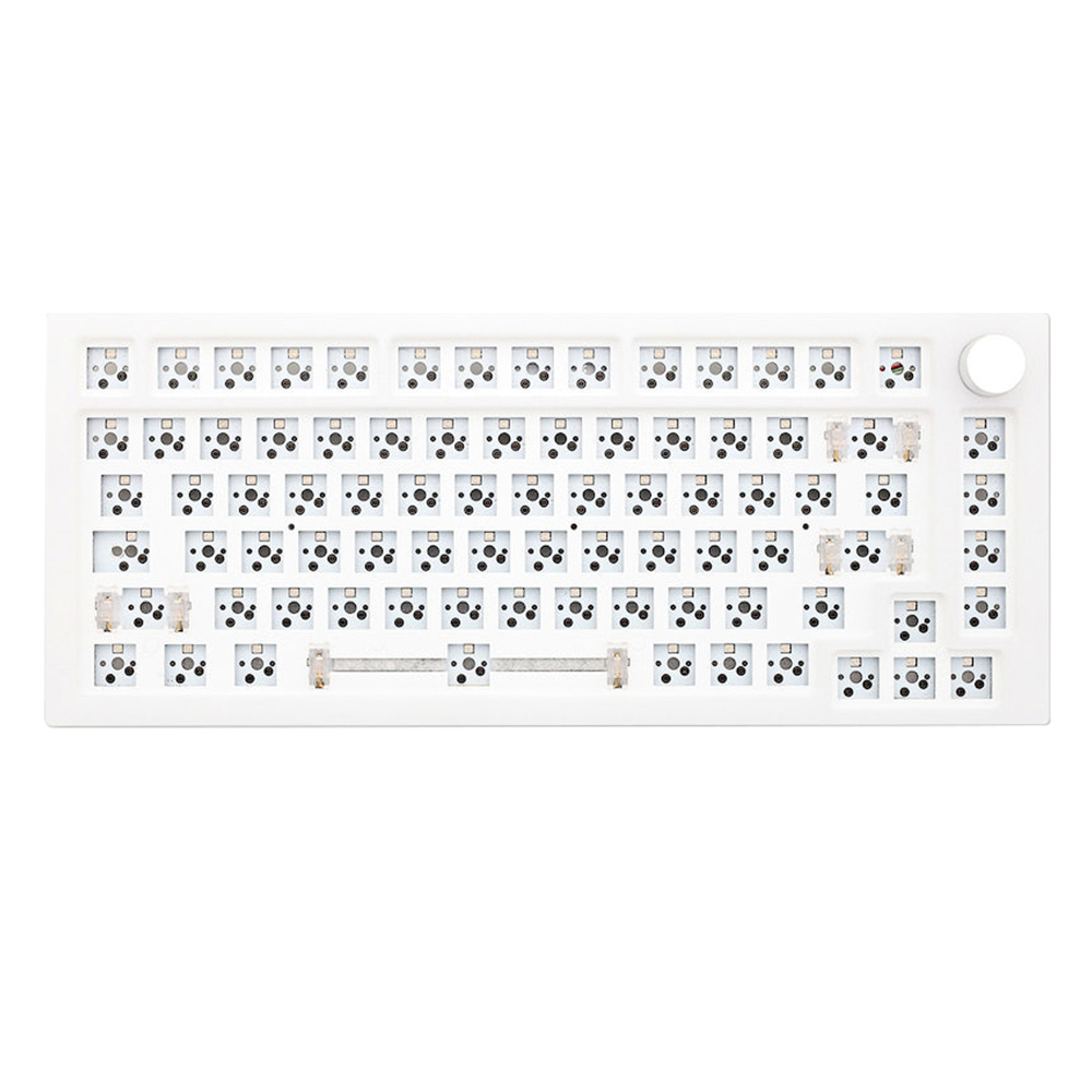 

NEXT TIME 75 (X75) 82keys 75% Gasket Hot Swappable Wired Mechanical Keyboard Kit With Knob Control - Forested White, Black