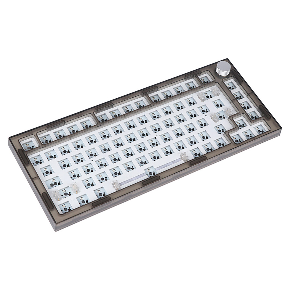 NEXT TIME 75 (X75)  82keys 75% Gasket Hot Swappable Wired Mechanical Keyboard Kit With Knob Control - Translucent Black