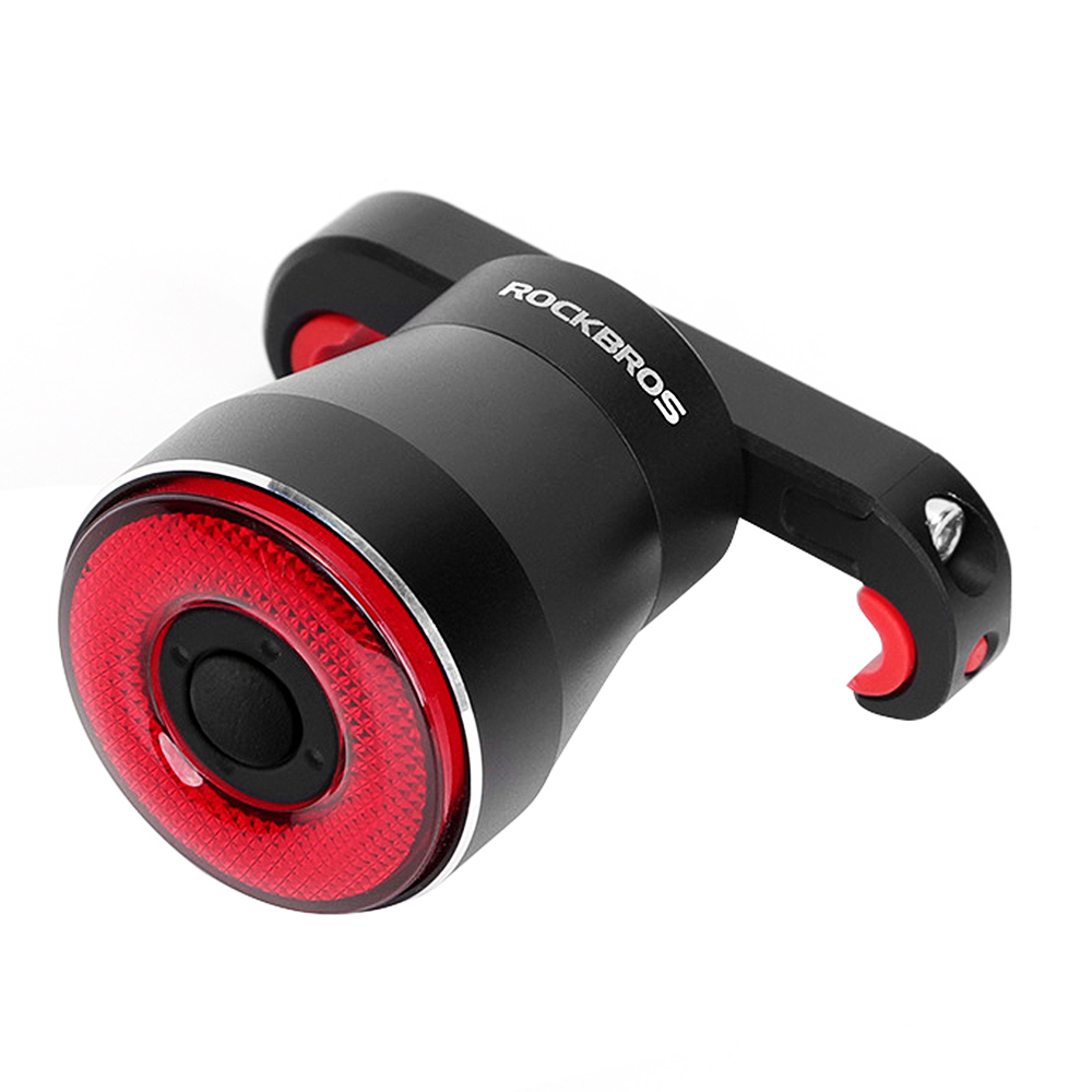 ROCKBROS Q5 Bike Light Smart Sensor LED Light IPX6 Waterproof 4 Flash Modes Taillight - Saddle Bracket