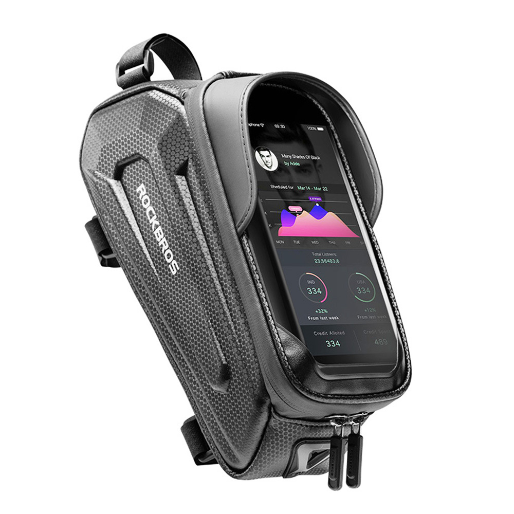 ROCKBROS حقيبة دراجة مقاومة للماء شاشة تعمل باللمس الدراجات حقيبة أعلى أنبوب أمامي الإطار MTB الطريق دراجة حقيبة 6.5 بوصة جراب هاتف