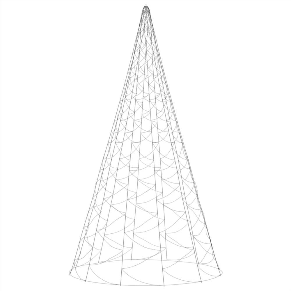 Christmas Tree on Flagpole Warm White 3000 LEDs 800 cm