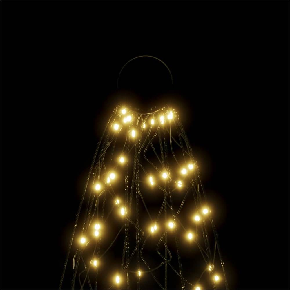 Christmas Tree on Flagpole Warm White 3000 LEDs 800 cm
