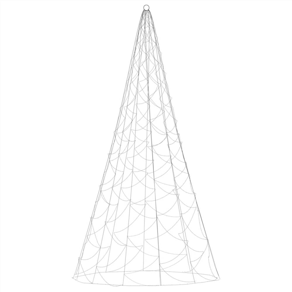 Christmas Tree on Flagpole Warm White 500 LEDs 300 cm