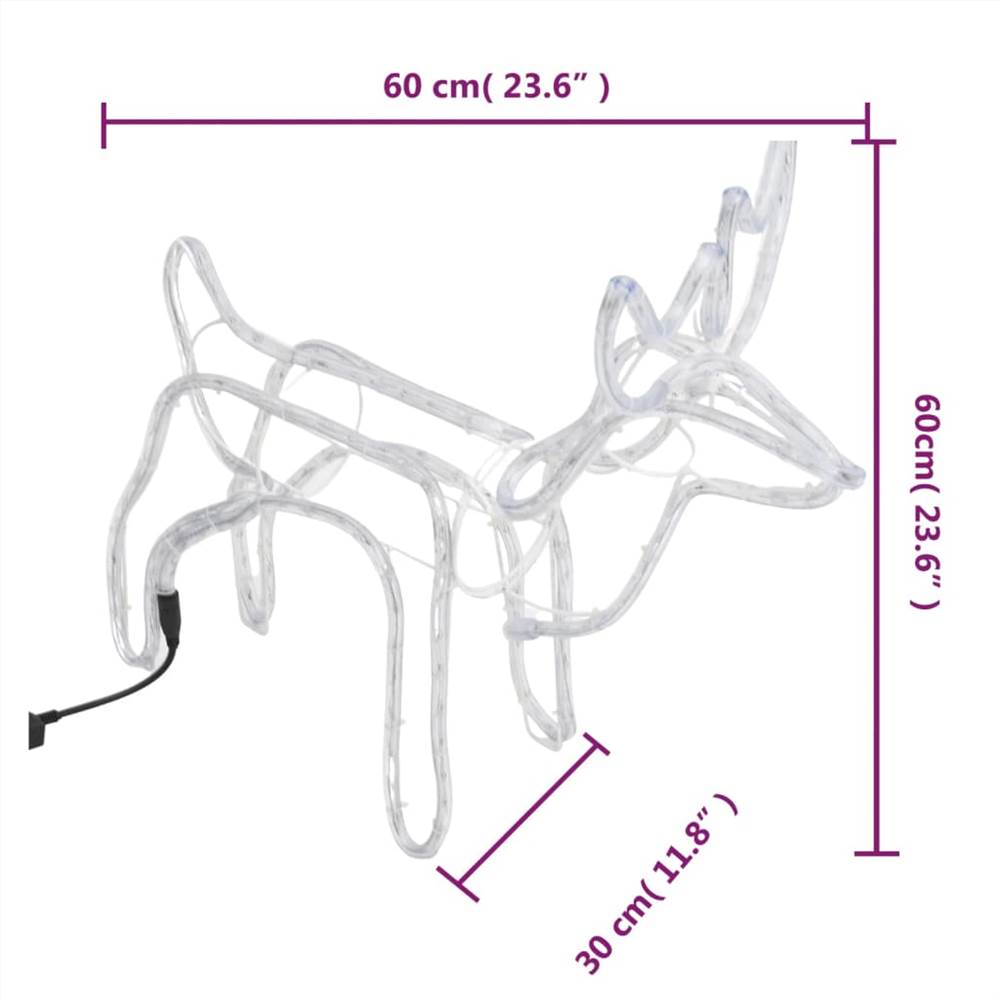 Folding Christmas Reindeer Figure with 120 LEDs Cold White