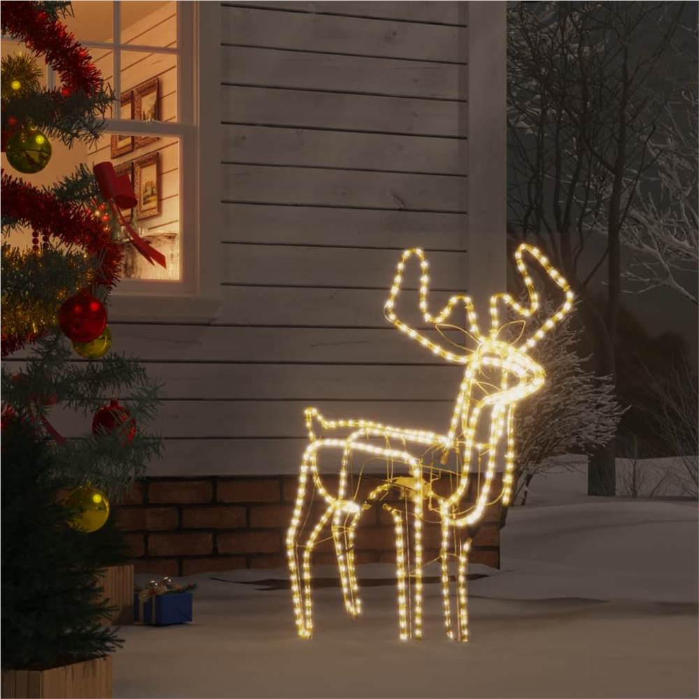 Folding Christmas Reindeer Figure with 192 LEDs Warm White