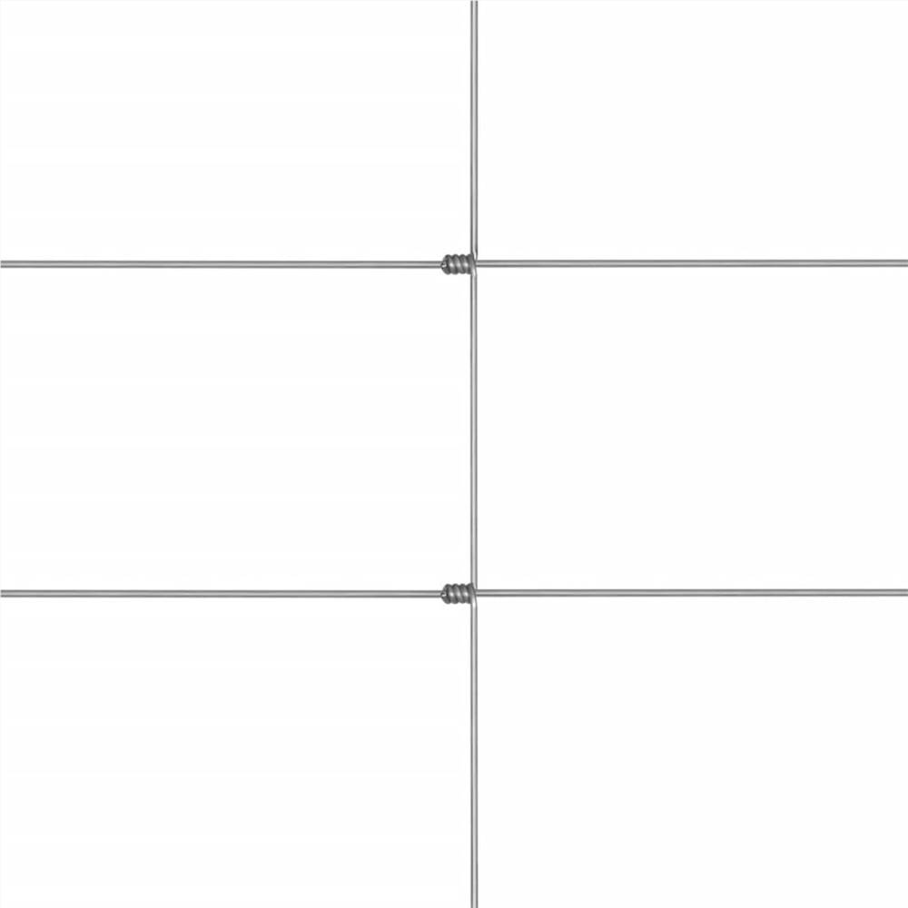 Garden Fence Galvanised Steel 50x1.6 m Silver