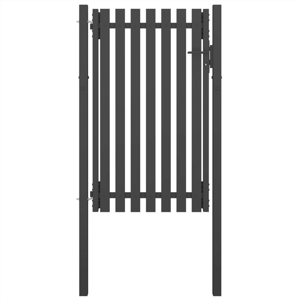 Garden Fence Gate Steel 1x2 m Anthracite