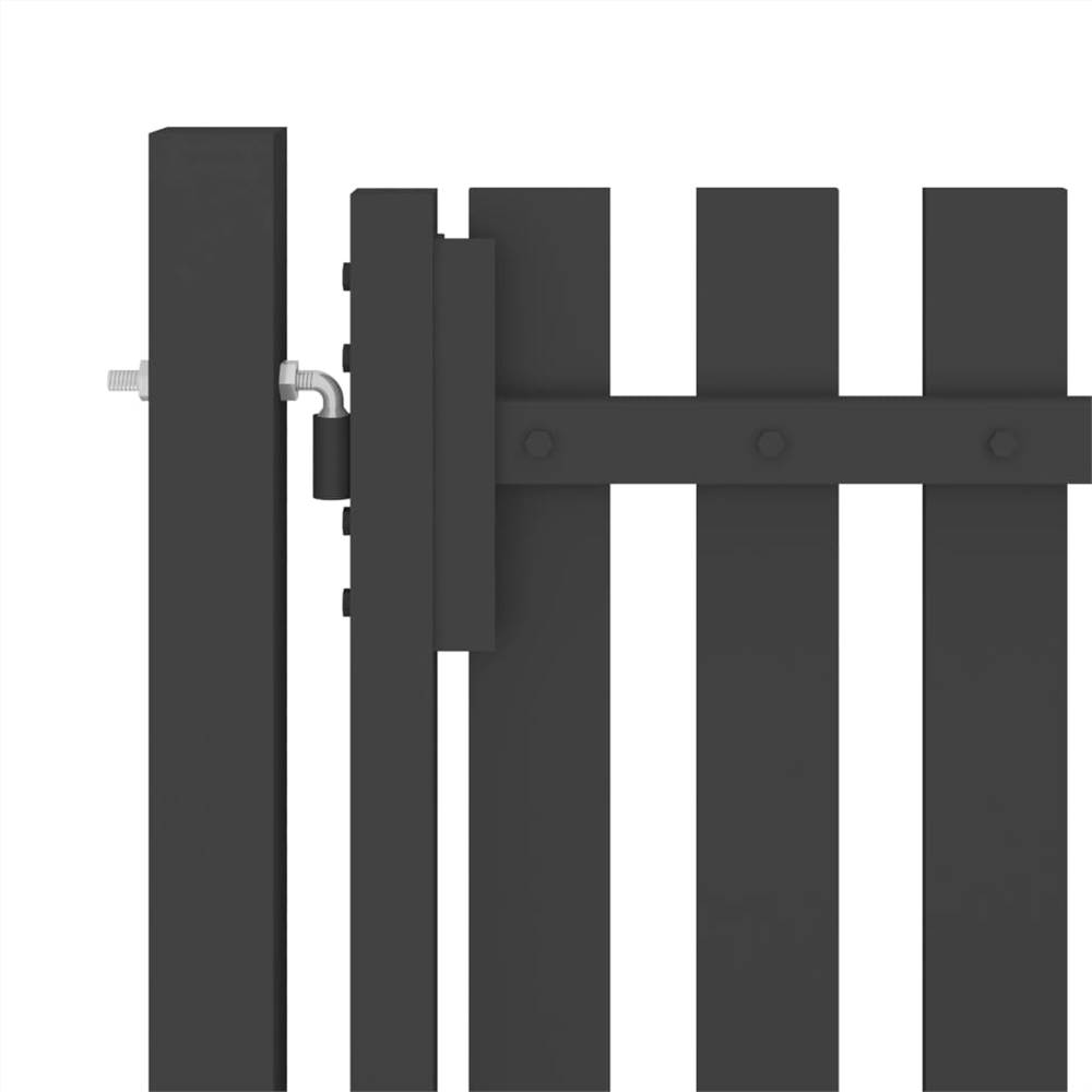 Garden Fence Gate Steel 1x2 M Anthracite 8 Garden Fence Gate Steel 1x2 m Anthracite