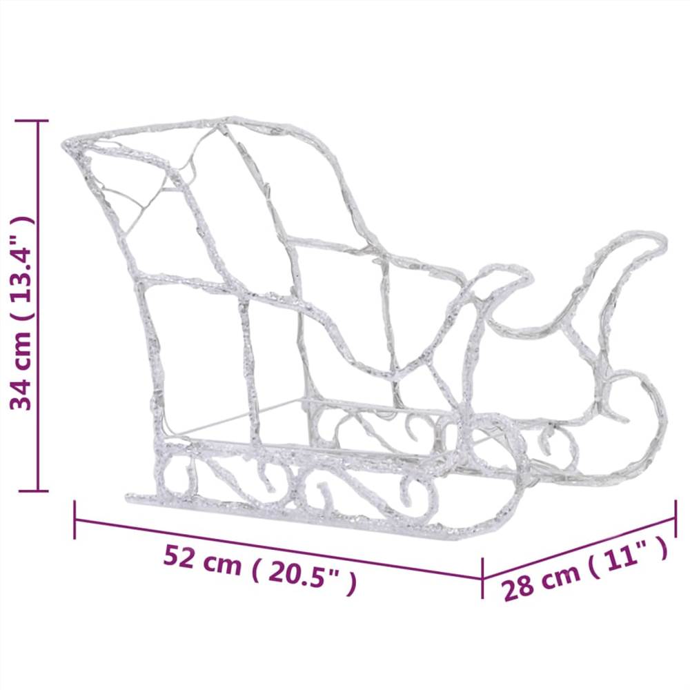Reindeers & Sleigh Christmas Decoration 320 LEDs Acrylic