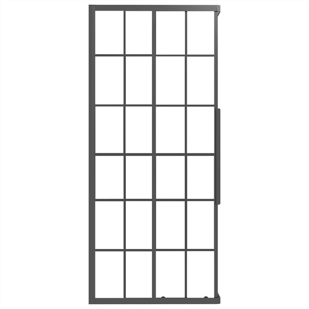 Shower Cabin Frosted ESG 80x70x180 cm Black