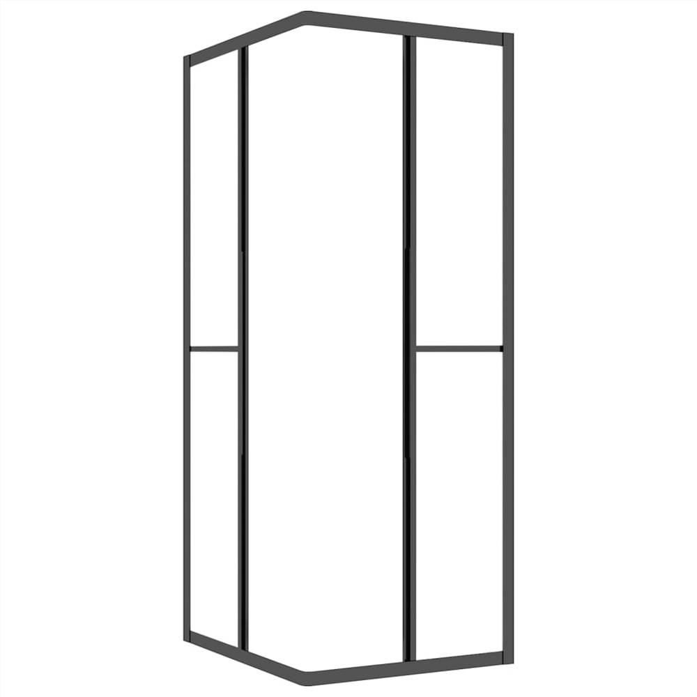 Shower Cabin Frosted ESG 80x70x180 cm Black