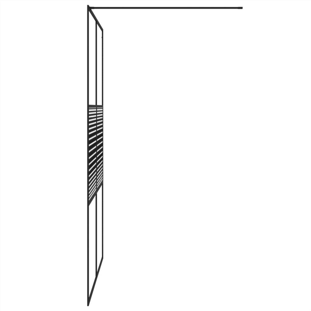 Walk-in Shower Wall Black 140x195 Cm Clear ESG Glass 11 Walk-in Shower Wall Black 140x195 cm Clear ESG Glass