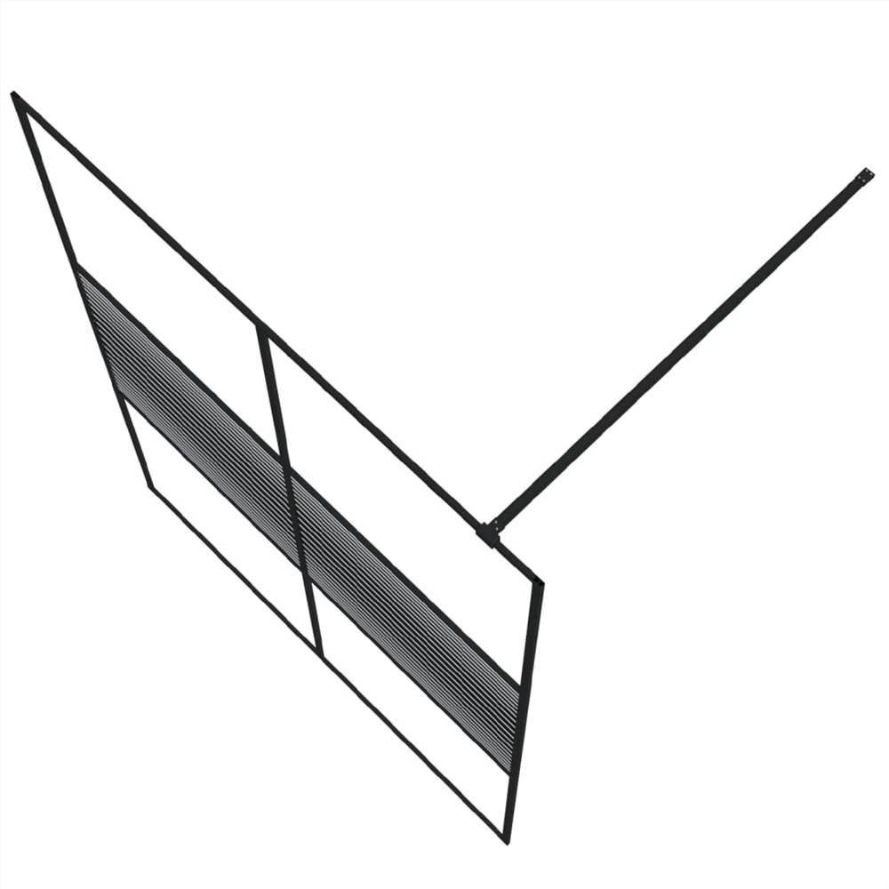 Walk-in Shower Wall Black 140x195 Cm Clear ESG Glass 12 Walk-in Shower Wall Black 140x195 cm Clear ESG Glass