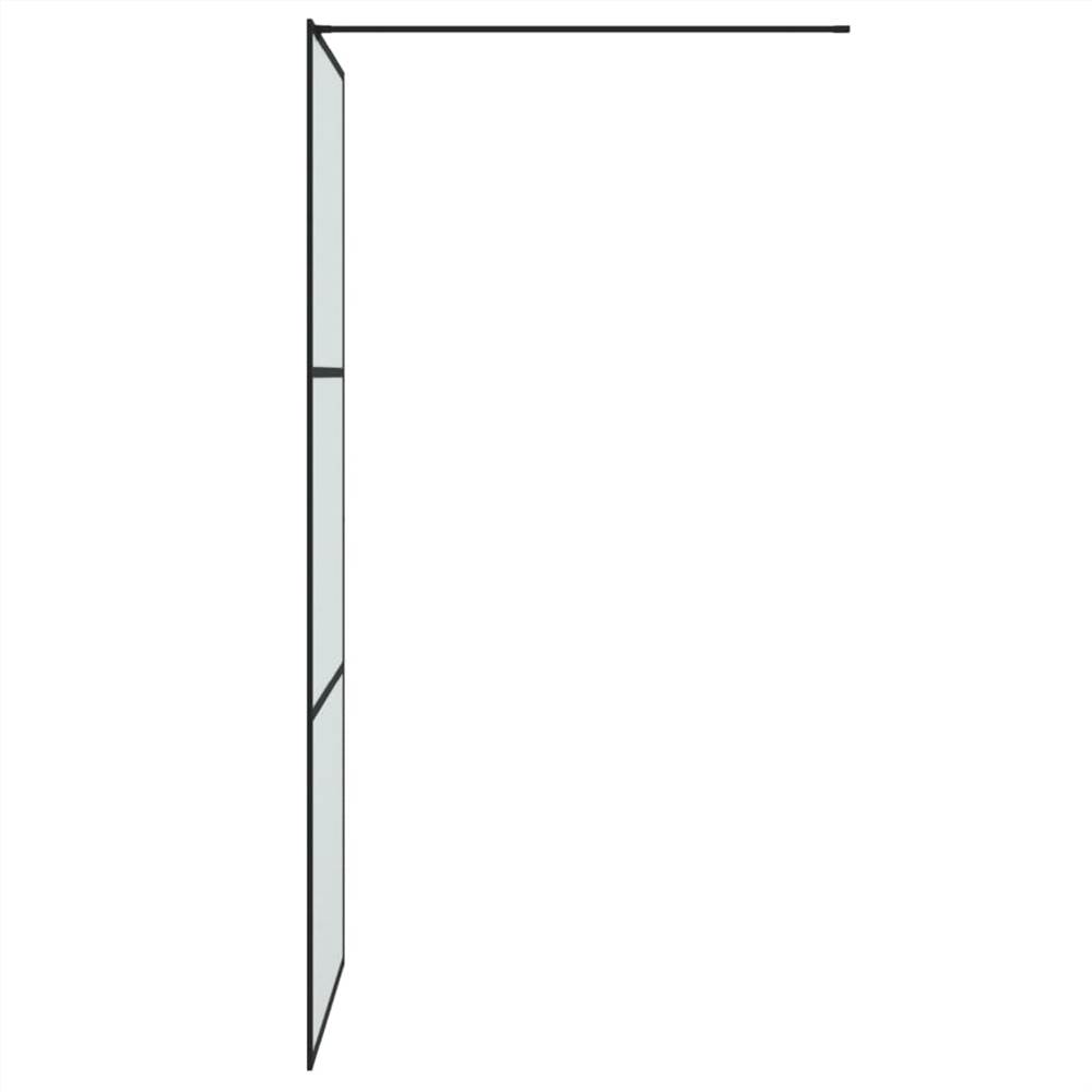 Walk-in Shower Wall Black 80x195 Cm Frosted ESG Glass 11 Walk-in Shower Wall Black 80x195 cm Frosted ESG Glass
