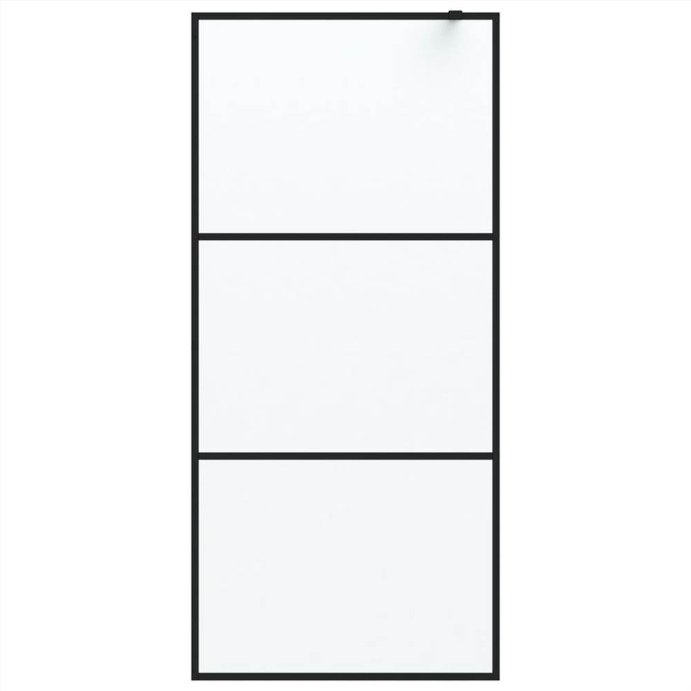 Walk-in Shower Wall Black 90x195 Cm Frosted ESG Glass 10 Walk-in Shower Wall Black 90x195 cm Frosted ESG Glass