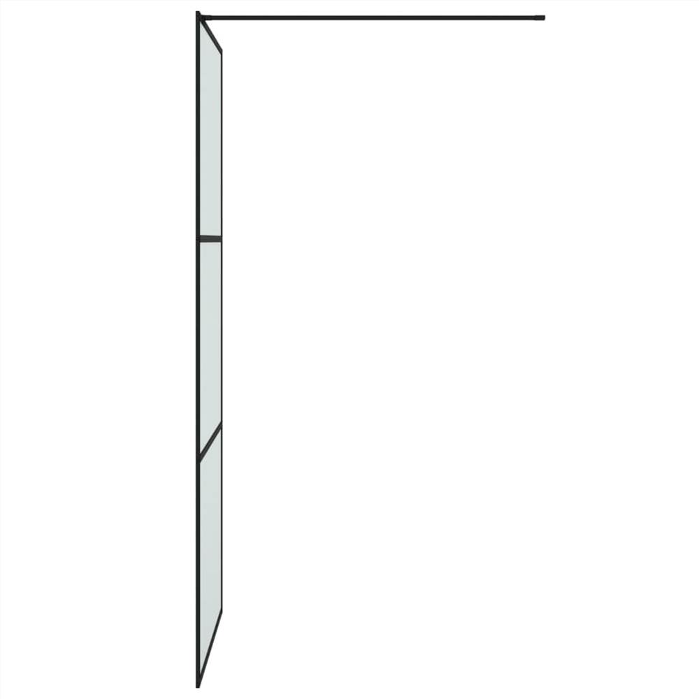 Walk-in Shower Wall Black 90x195 Cm Frosted ESG Glass 11 Walk-in Shower Wall Black 90x195 cm Frosted ESG Glass