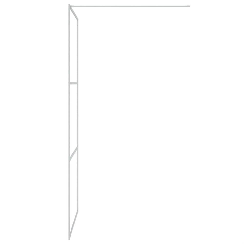 Walk-in Shower Wall Silver 100x195 cm Clear ESG Glass