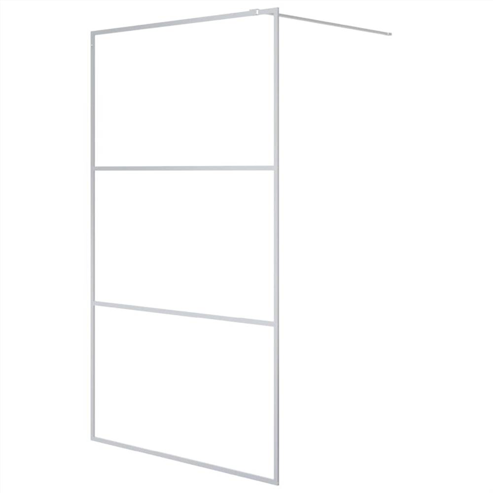 Walk-in Shower Wall Silver 115x195 Cm Clear ESG Glass 9 Walk-in Shower Wall Silver 115x195 cm Clear ESG Glass