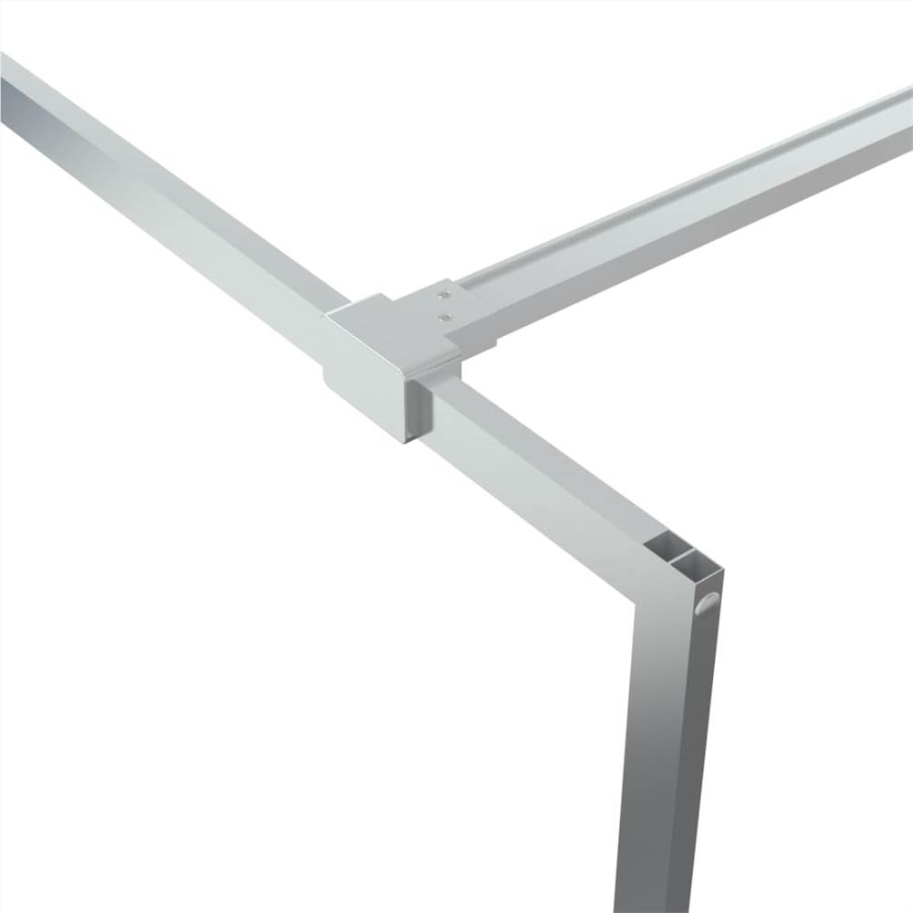 Walk-in Shower Wall Silver 115x195 Cm Clear ESG Glass 13 Walk-in Shower Wall Silver 115x195 cm Clear ESG Glass