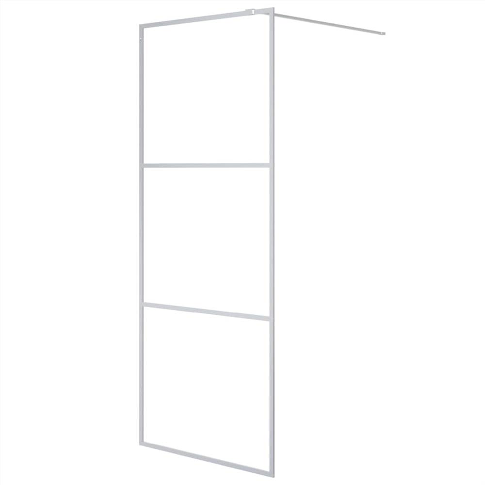 Walk-in Shower Wall Silver 80x195 Cm Clear ESG Glass 9 Walk-in Shower Wall Silver 80x195 cm Clear ESG Glass