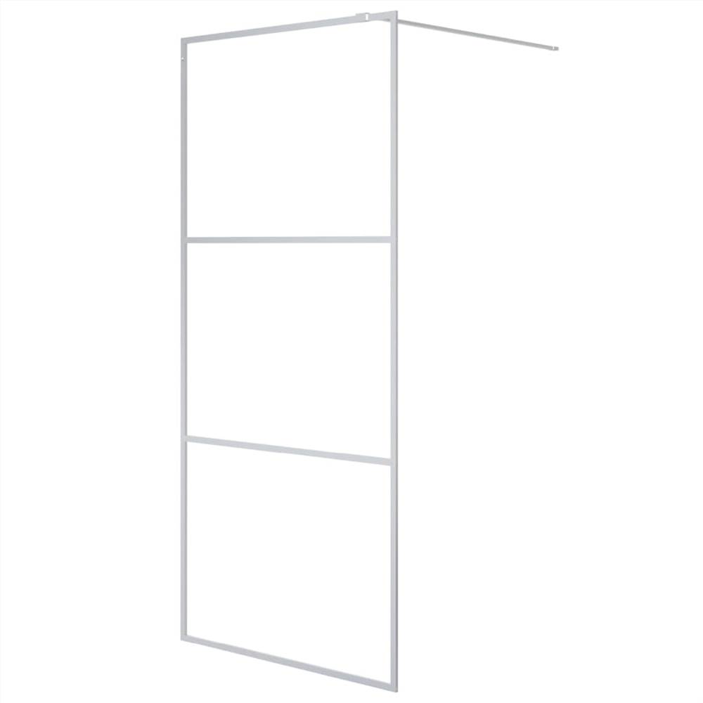 Walk-in Shower Wall Silver 90x195 Cm Clear ESG Glass 9 Walk-in Shower Wall Silver 90x195 cm Clear ESG Glass