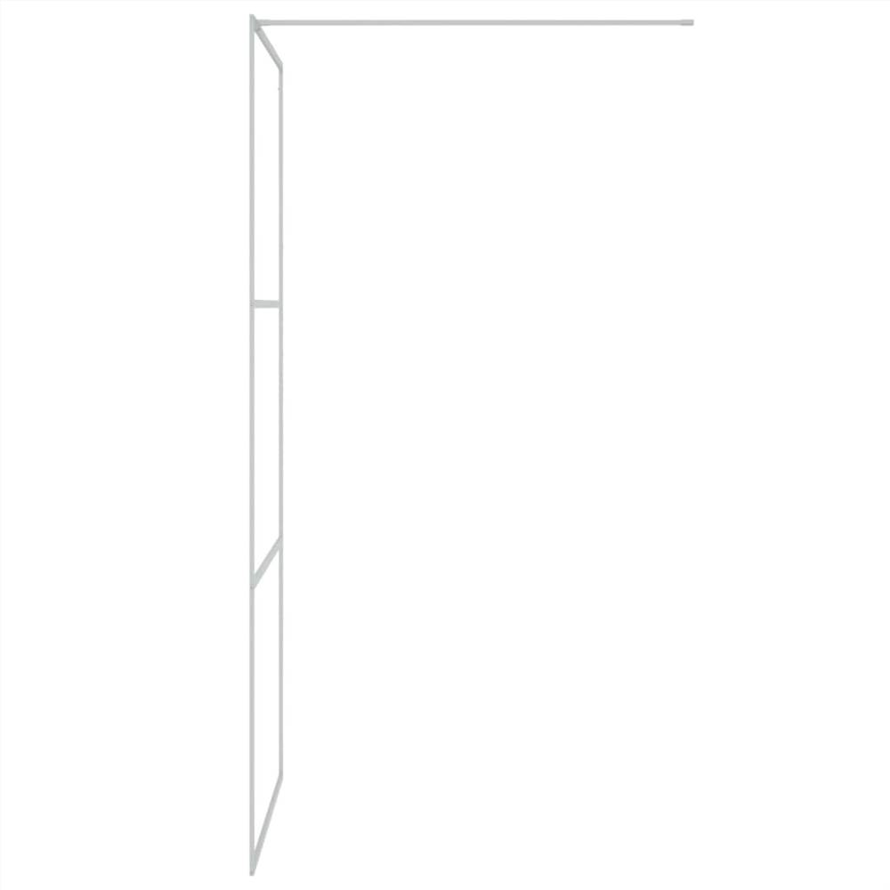 Walkin Shower Wall Silver 90x195 cm Clear ESG Glass