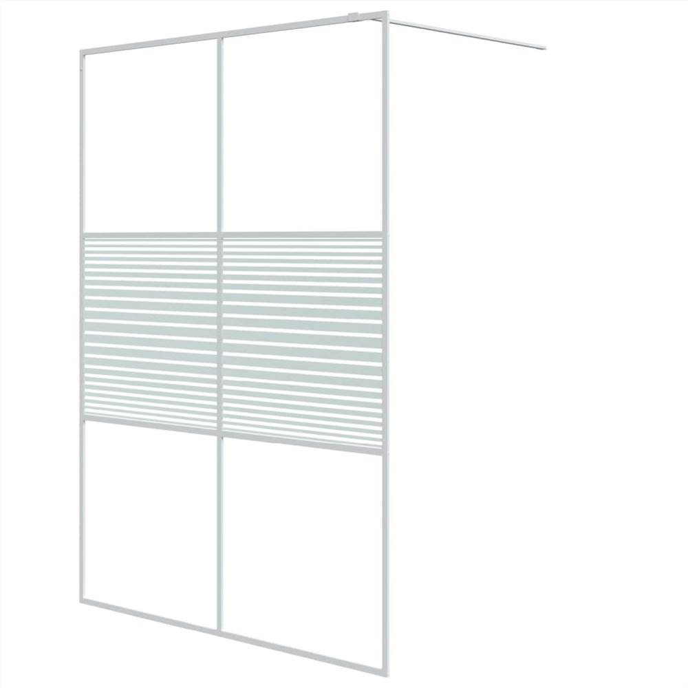 Walk-in Shower Wall White 140x195 Cm Clear ESG Glass 9 Walk-in Shower Wall White 140x195 cm Clear ESG Glass