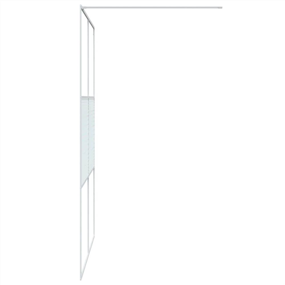 Walk-in Shower Wall White 140x195 Cm Clear ESG Glass 11 Walk-in Shower Wall White 140x195 cm Clear ESG Glass