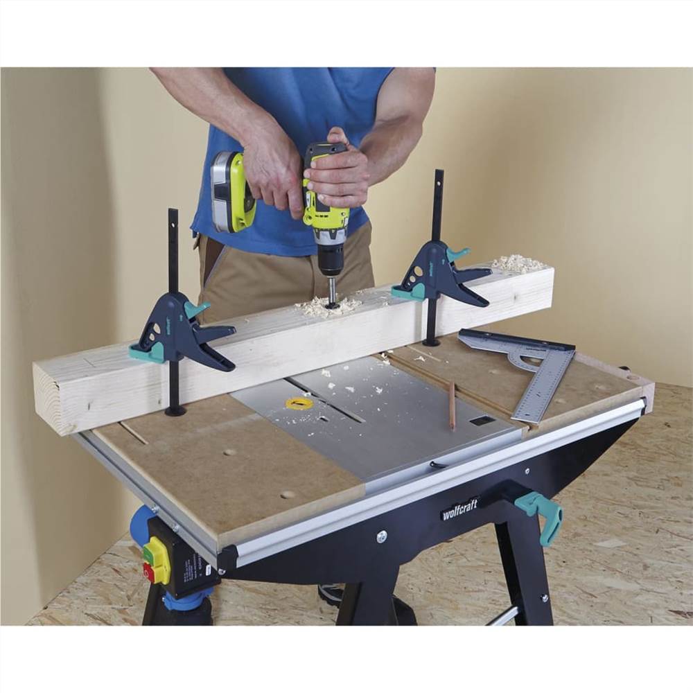wolfcraft Work Table Clamp PRO 65150W Black and Green