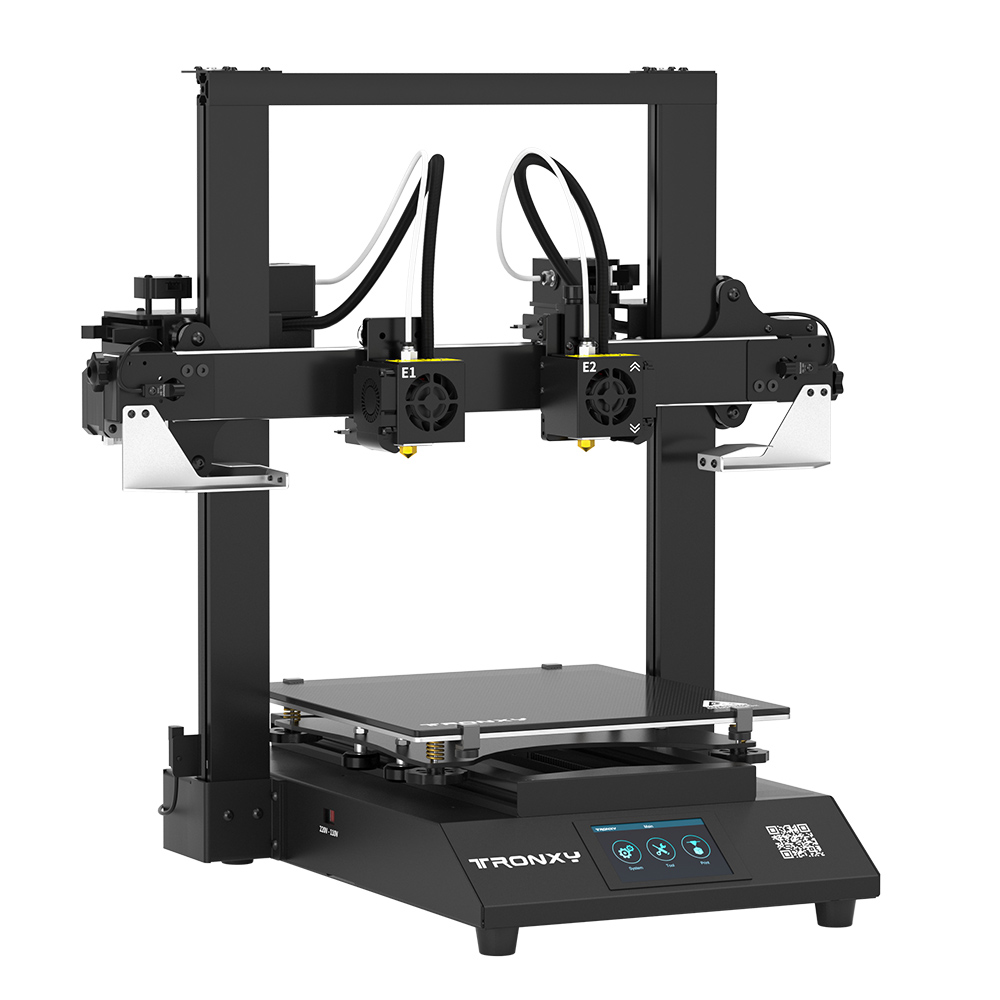 TRONXY Gemini XS Dual Extruder 3D Printer, Auto Leveling, USB Connection, Duplication Printing, Support Soluble, Color Touch Screen, 255x255x260mm