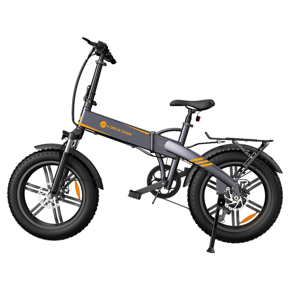 ADO A20F XE 250W Electric Bike 20*4.0 Inch Fat Tire Folding Frame 7-Speed Gears Removable 10.4 AH Lithium-Ion Battery E-bike - Grey