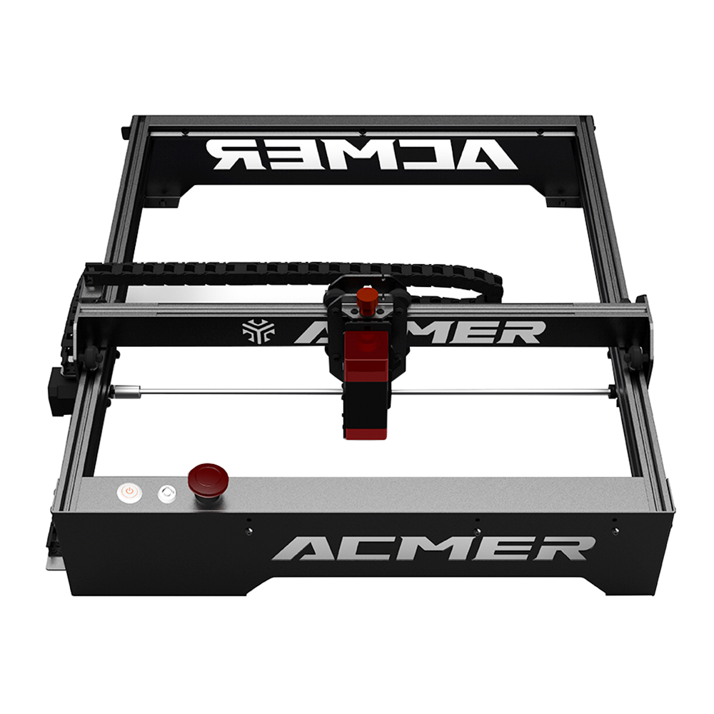 ACMER P1 10W Laser Engraver Cutter, 0.06x0.08mm Spot, 10000mm/min Engraving Speed, Offline Engraving, 32-bit Motherboard, 400x410mm
