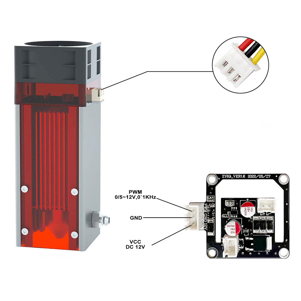 ZBAITU 10W Laser Module with Air Assis